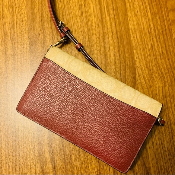 Auth Coach Signature GUANGYU REXY Anna Fold Coated Canvas Leather Shoulder Bag - Picture 3 of 5